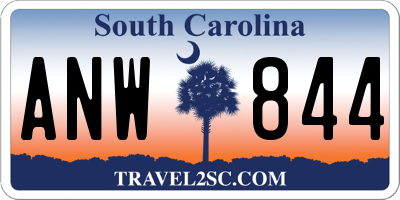 SC license plate ANW844