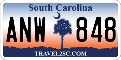 SC license plate ANW848