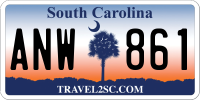 SC license plate ANW861