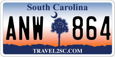 SC license plate ANW864