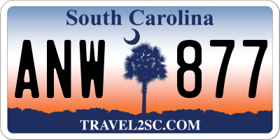 SC license plate ANW877