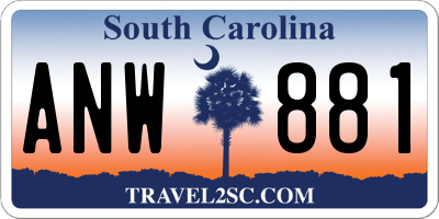 SC license plate ANW881
