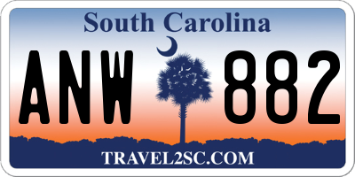 SC license plate ANW882