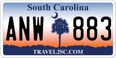 SC license plate ANW883