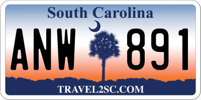 SC license plate ANW891
