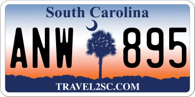 SC license plate ANW895