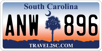 SC license plate ANW896