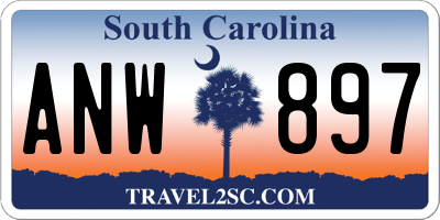 SC license plate ANW897