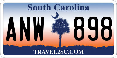 SC license plate ANW898