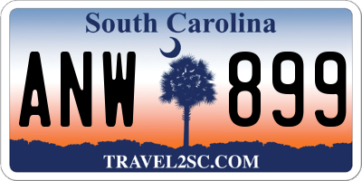 SC license plate ANW899