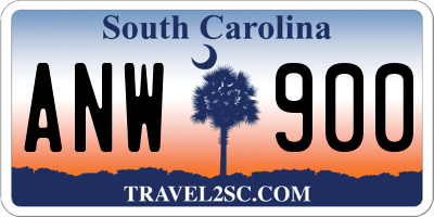SC license plate ANW900