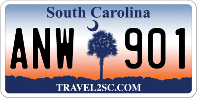 SC license plate ANW901