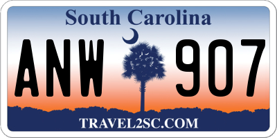 SC license plate ANW907