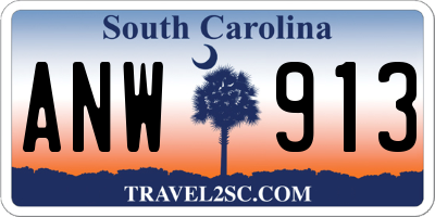 SC license plate ANW913