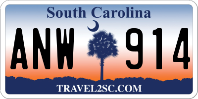 SC license plate ANW914