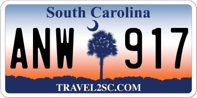 SC license plate ANW917