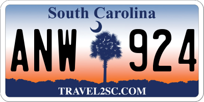 SC license plate ANW924