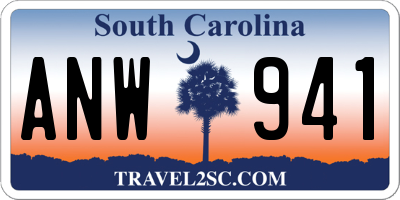 SC license plate ANW941