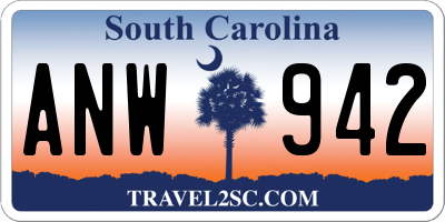 SC license plate ANW942