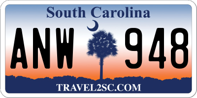 SC license plate ANW948