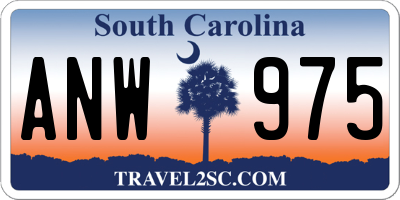 SC license plate ANW975