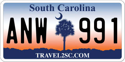 SC license plate ANW991