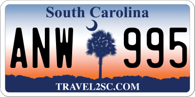 SC license plate ANW995