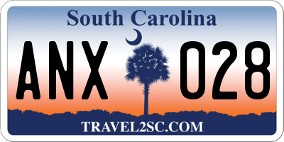 SC license plate ANX028