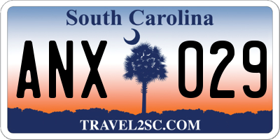 SC license plate ANX029