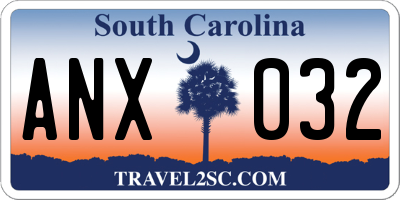 SC license plate ANX032