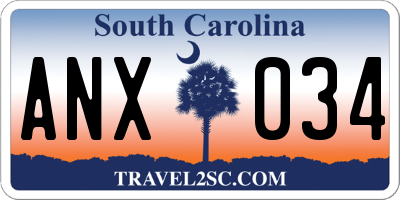 SC license plate ANX034