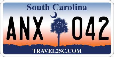 SC license plate ANX042