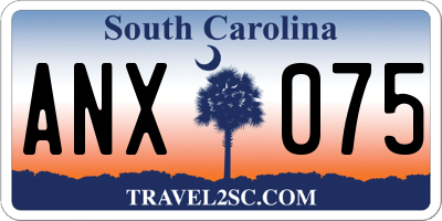 SC license plate ANX075
