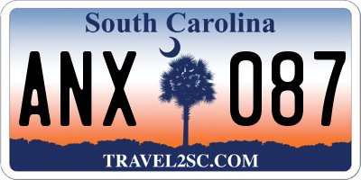 SC license plate ANX087