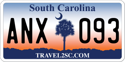 SC license plate ANX093