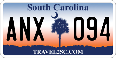 SC license plate ANX094