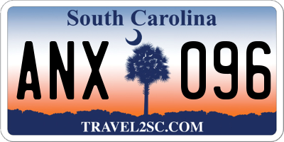 SC license plate ANX096