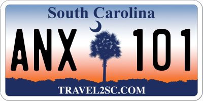 SC license plate ANX101