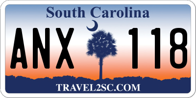 SC license plate ANX118