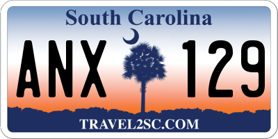 SC license plate ANX129