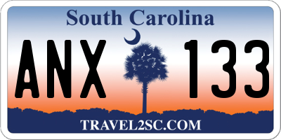 SC license plate ANX133