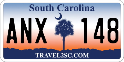 SC license plate ANX148