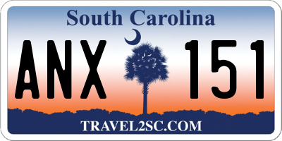 SC license plate ANX151