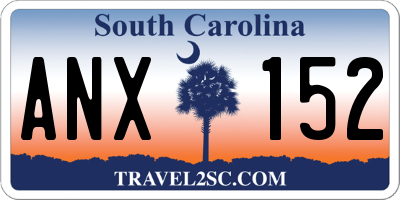 SC license plate ANX152