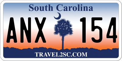 SC license plate ANX154