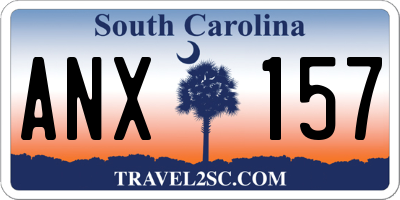SC license plate ANX157