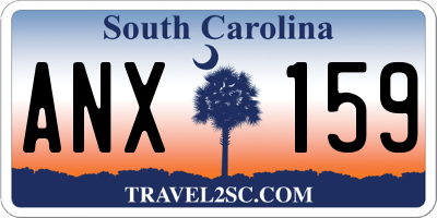 SC license plate ANX159
