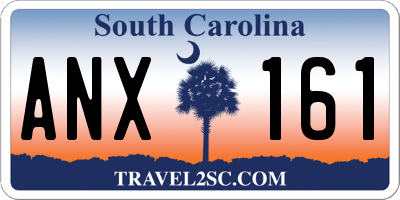 SC license plate ANX161