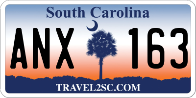SC license plate ANX163