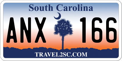 SC license plate ANX166